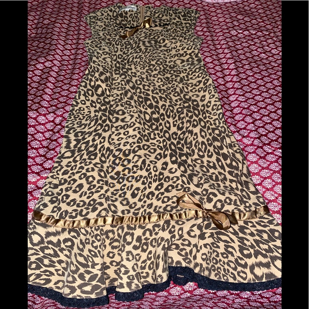 Bettie Page Cheetah Pin Up Dress